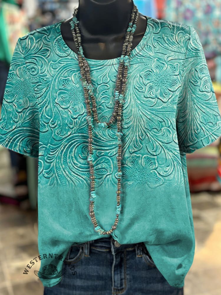 Vintage Art Print Casual T-shirt