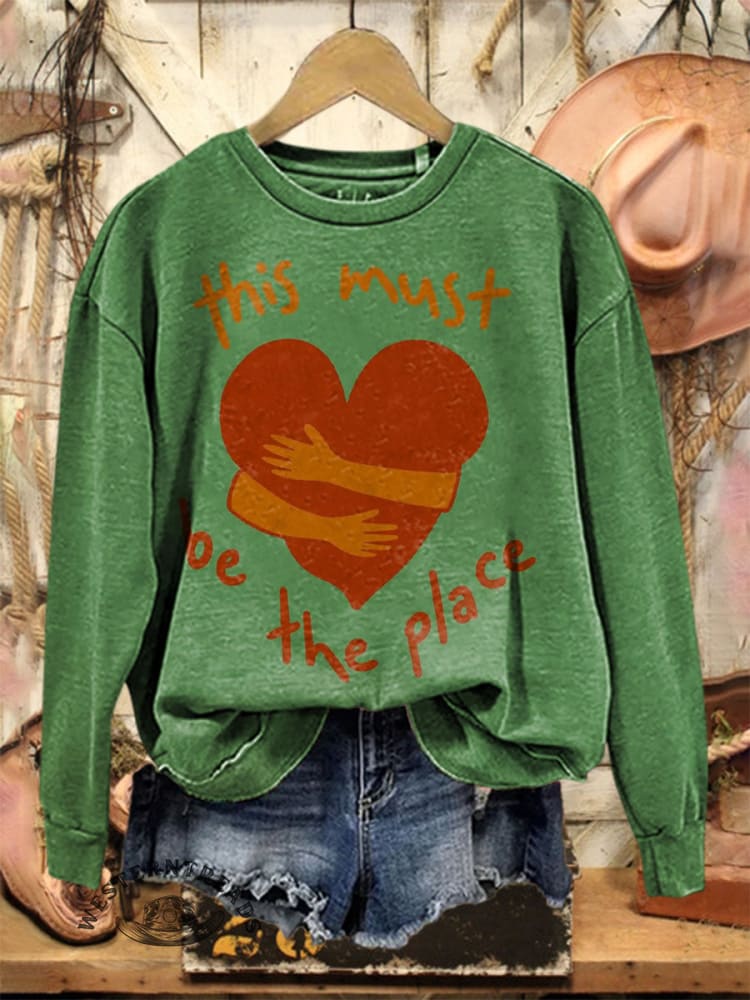 Vintage Heart Art Print Sweatshirt
