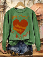 Vintage Heart Art Print Sweatshirt