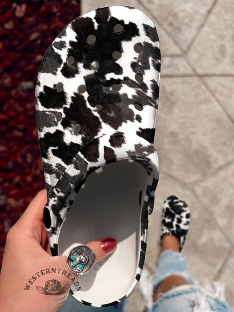 Cattle Print Clogs