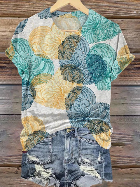 Heart Shape Print T-shirt