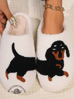Dog Print Cozy Plush Home Slippers – Warm and Comfy Indoor Footwear