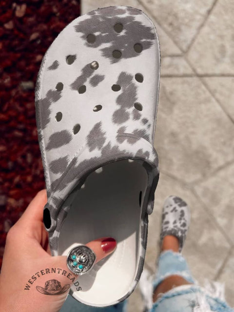 Cattle Print Clogs