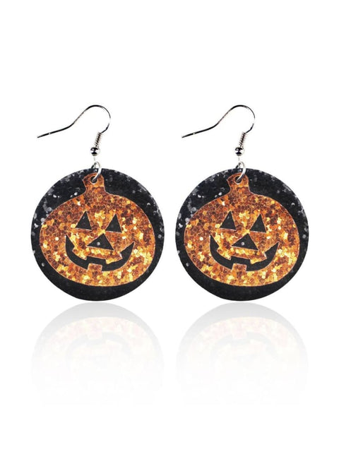 Halloween Pumpkins Print Earrings