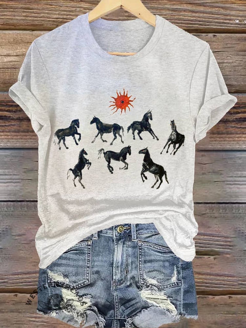 Horse Art Print T-shirt