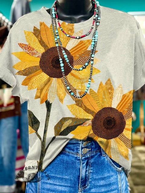 Sunflower Print T-shirt