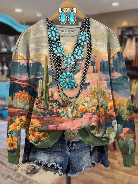 Cactus Classic West Casual Cotton Sweatshirt