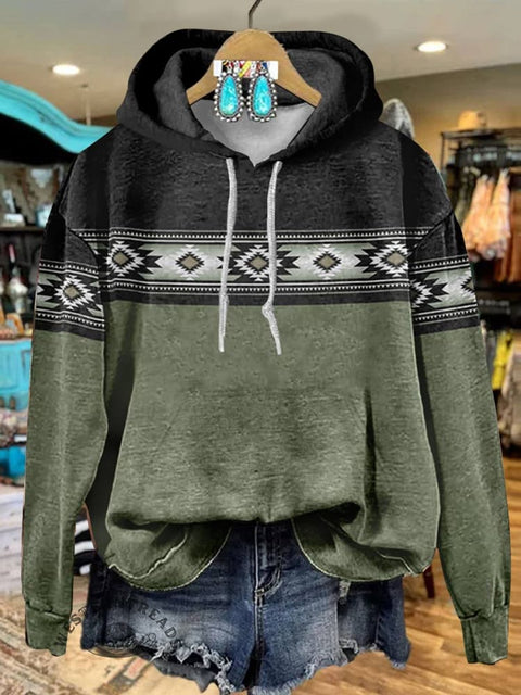Aztac Green and Black Casual Sweatshirt