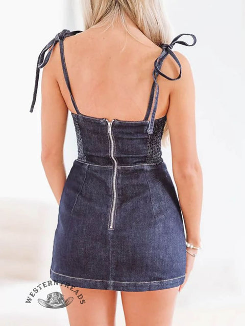 Cowgirl Denim Romper Dress