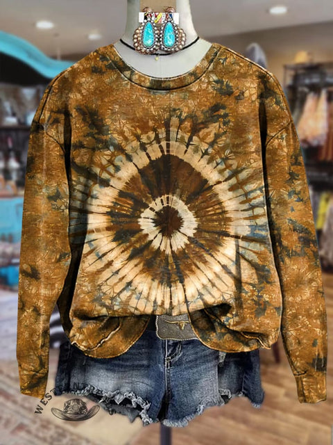 Classic Yellow Argyle Print Crew Neck Sweatshirt