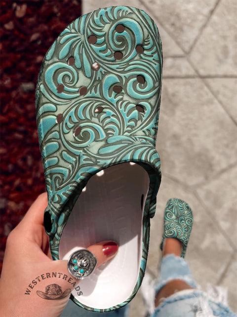 Art Pattern Print Casual Hole Slippers