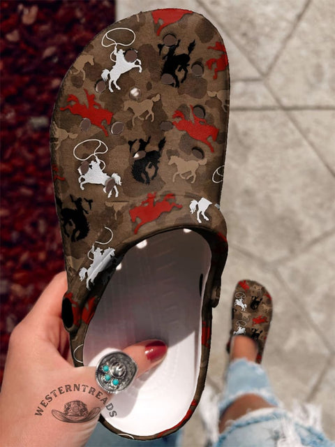 Cow Denim Print Casual Slippers