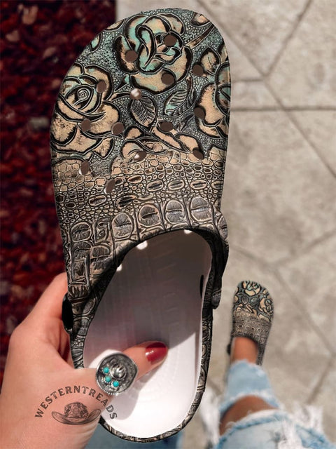 Embossed Art Print Casual Slippers