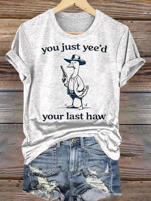 Denim Goose Printed Casual T-Shirt