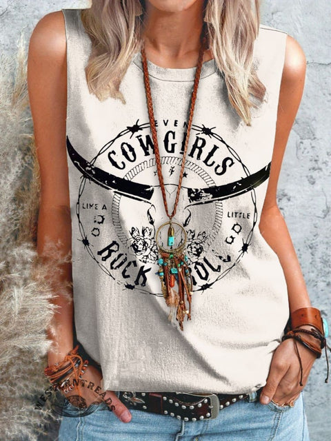 Women's Cowgirls Cowgirls Graphic Print Casual Tank Top
