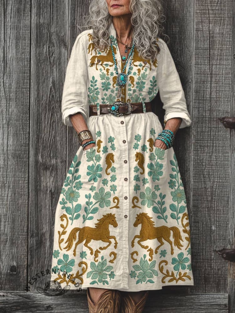 Women's Classic West Print Dress