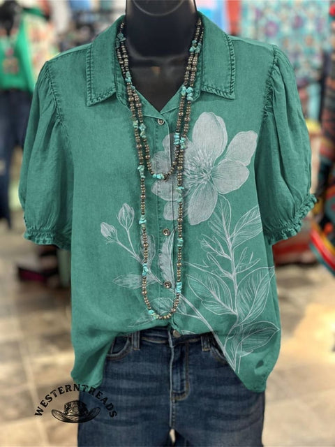 Flower Art Print T-shirt