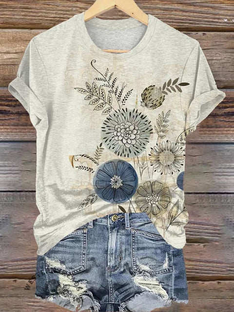 Flower Print T-shirt