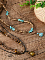 Coconut Shell Turquoise Necklace Set