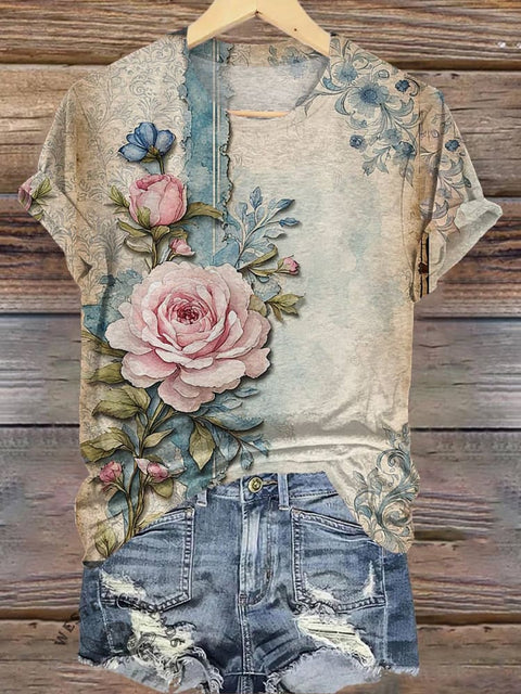 Flower Print T-shirt