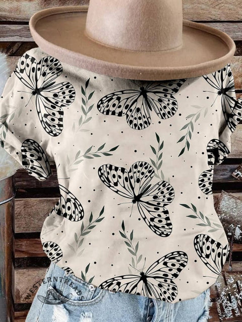 Butterfly Print T-shirt