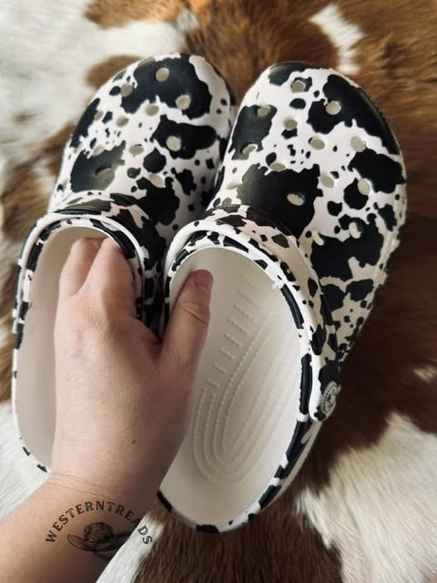 Cattle Print Clogs