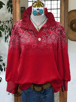 Women's Bohemia Print Casual Long Sleeve Comfortable Top