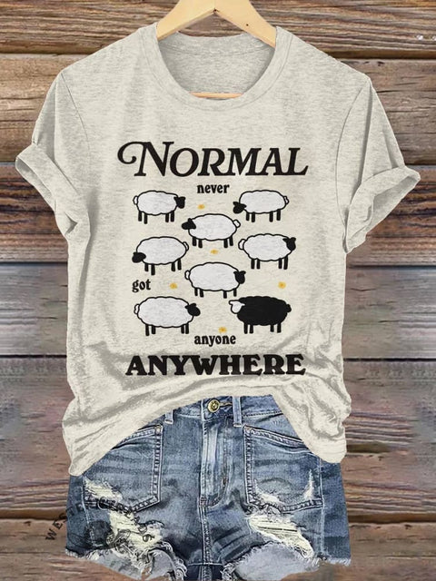 Black Sheep Retro Print T-shirt