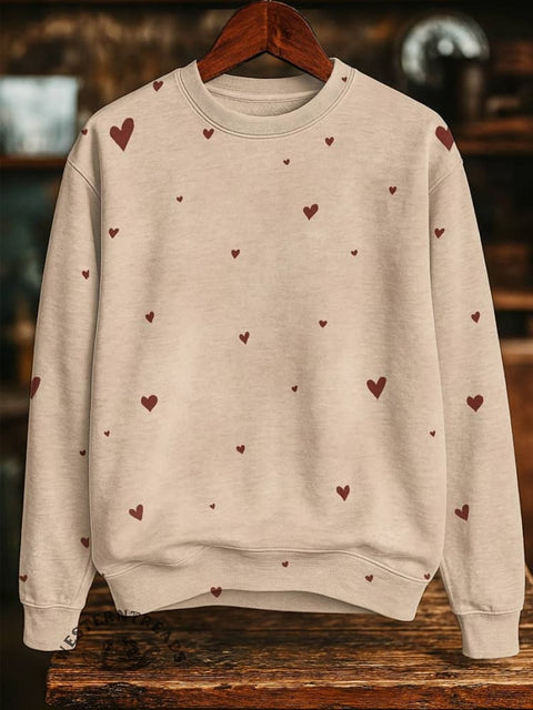 Love Print Casual Cotton Sweatshirt