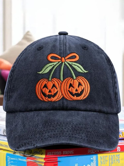 Unisex Pumpkin Print Baseball Cap