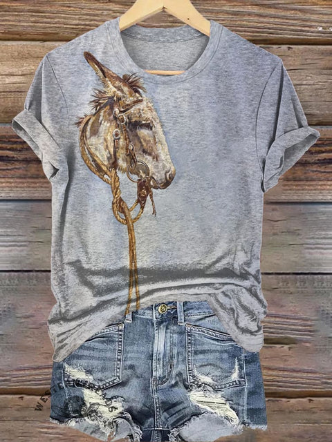 Donkey  Art Print T-shirt