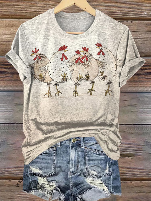Chicken Art Print T-shirt