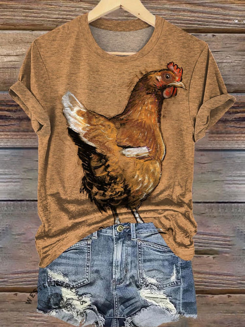 Chicken Art Print T-shirt