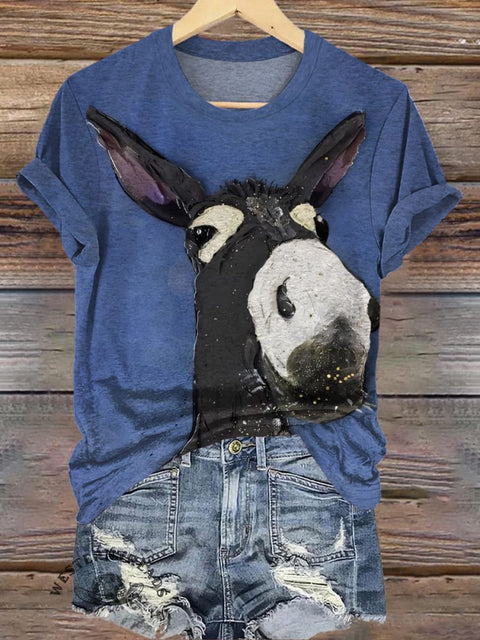 Donkey Art Print T-shirt