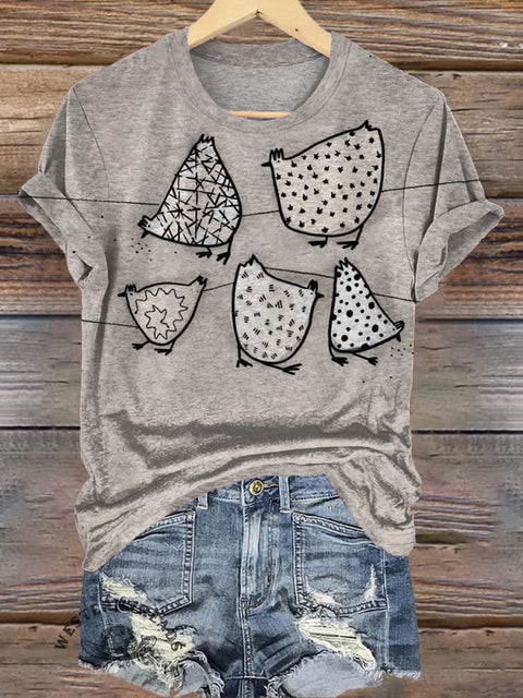 Chicken Art Print T-shirt