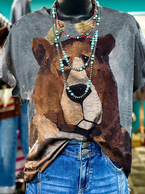 Cute Bear Art Print T-shirt