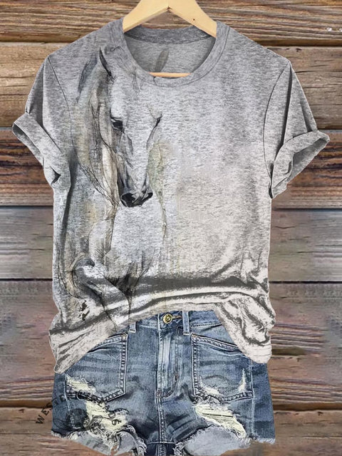Horse Art Print T-shirt