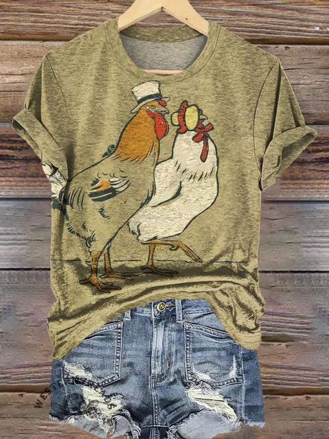 Rooster Art Print T-shirt