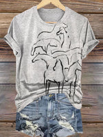 Horse Art Print T-shirt