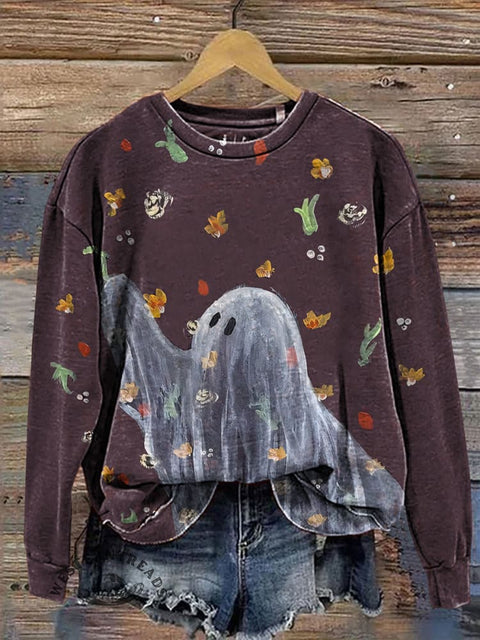 Ghost Art Casual Cotton Sweatshirt
