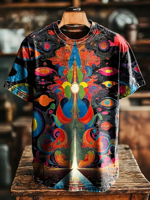 Colorful Symmetrical Abstract Art Print T-shirt