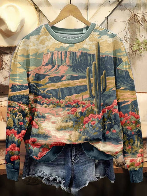 Cactus Classic West Casual Cotton Sweatshirt