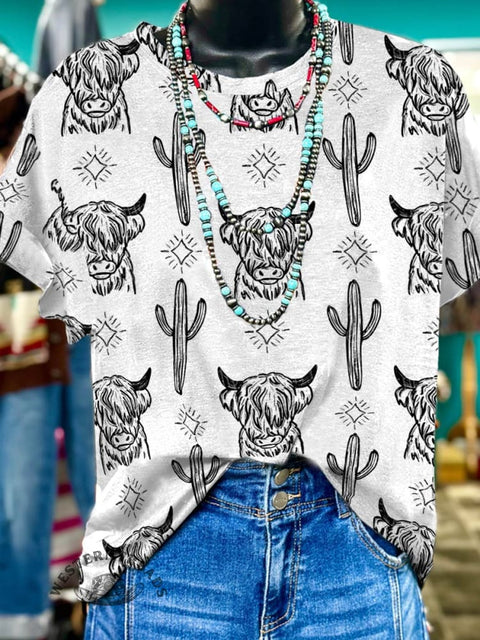 Highland Cow & Cactus T-shirt