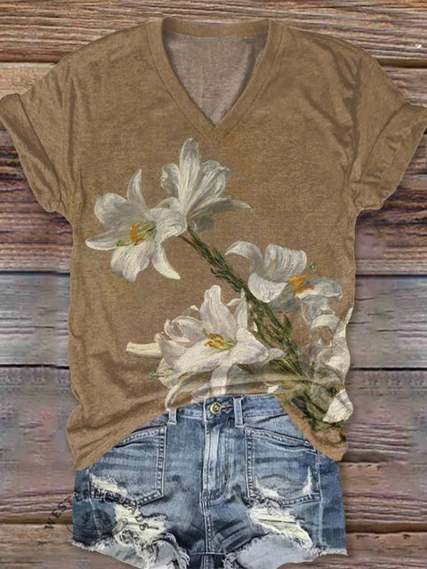 Women's V-neck Casual T-Shirt