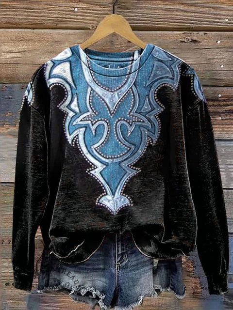 Ethnic Geometry Art Print Casual Sweatshirt