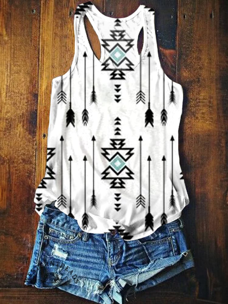 Women's Vintage Aztec Print Tank Top