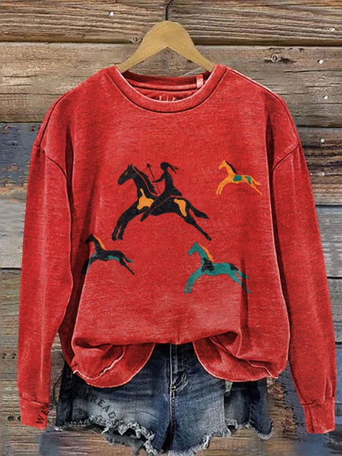 🔥Global best-selling🔥Classic Horse Art Print Casual T-Shirt