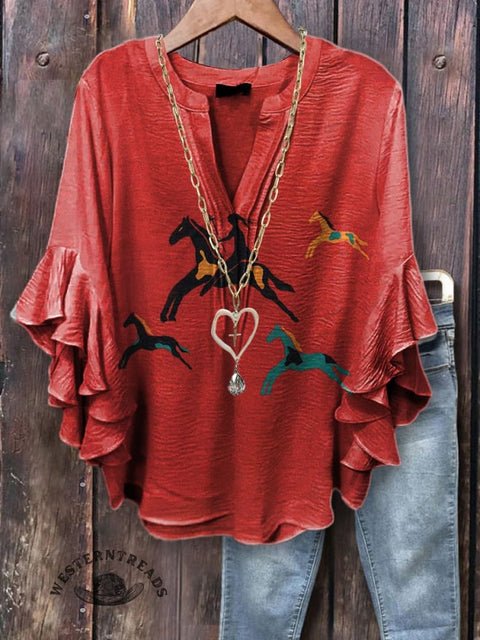 🔥Global best-selling🔥Classic Horse Art Print Casual T-Shirt