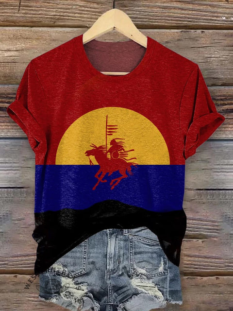 Classic Horse Art Print Casual T-Shirt
