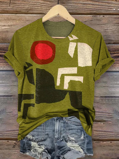 Classic Horse Art Print Casual T-Shirt